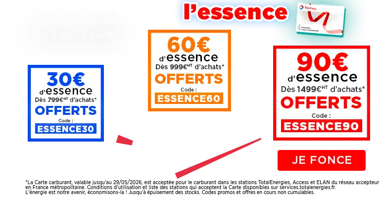 Partez en vacances, on vous offre l'essence chez Total !!!
