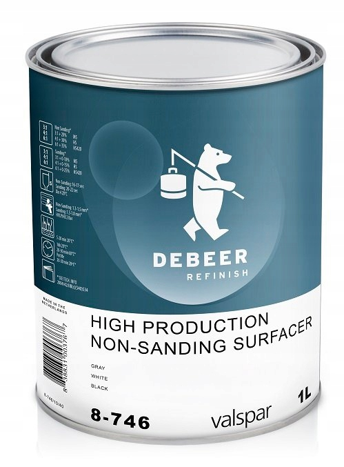 DEBEER 8-746/1 Gris - Apprêt sans ponçage haute productivité 1L