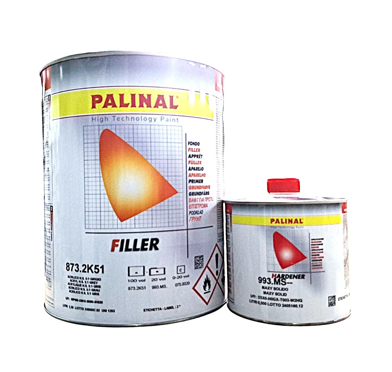 PALINAL KIT_873_GRIS_CLAIR Apprêt charge gris clair 8732K51 2.5L+Durcisseur standard 993MS 0.5L