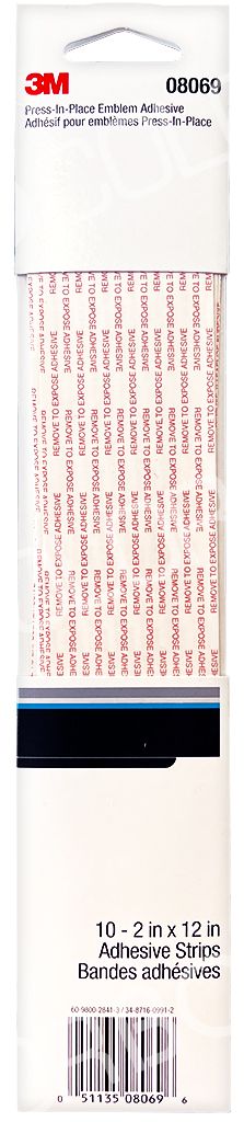 3M 08069 10 bandes adhésives pour emblêmes 50 x 300mm