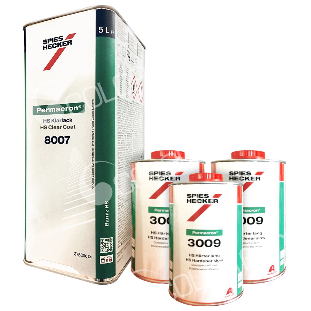 SPIES HECKER KIT_8007_SLOW 1 Vernis 8007 5L + 3 durcisseurs lent 3009 1L