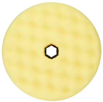 3M 50879 Diam 150mm mousse de polissage alvéolée jaune à montage facile