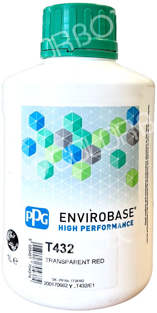 PPG T432 Oxyde rouge transparent 1L Envirobase High Performance 