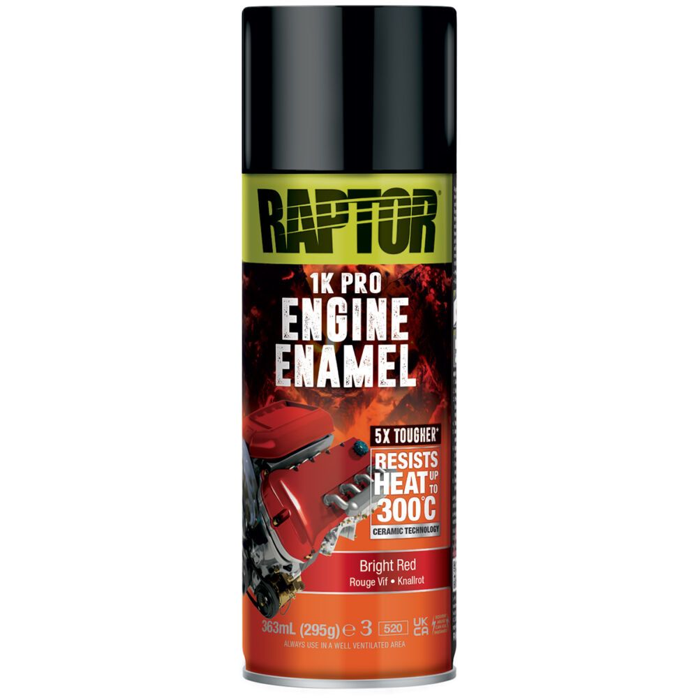 RAPTOR REEBR/AL Rouge vif - Peinture céramique RAPTOR pour bloc moteur 363ml
