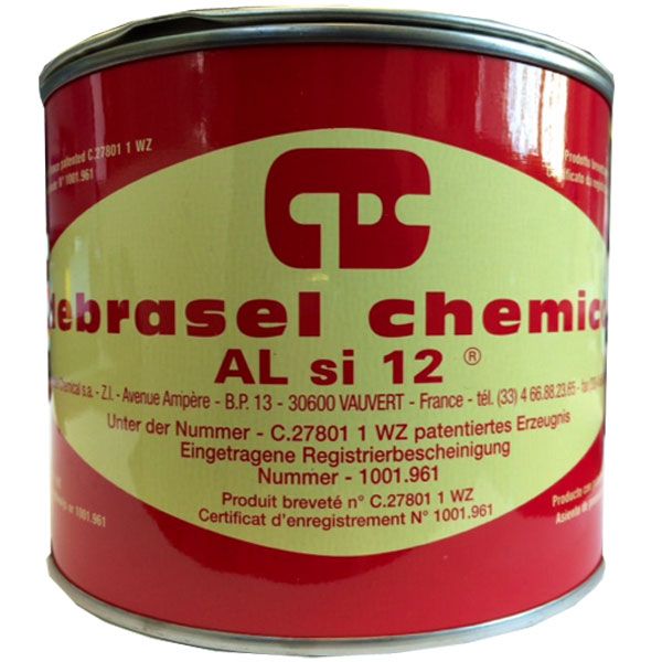 DEBRASEL ALSI12 Mastic métal 1L + 1 tube durcisseur