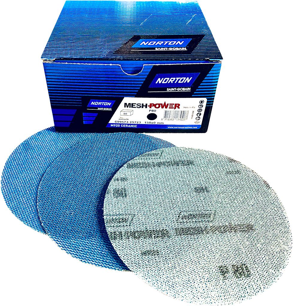 NORTON MESH_POWER80 P80 diam 150mm 50 disques céramique aspiration poussière extra !