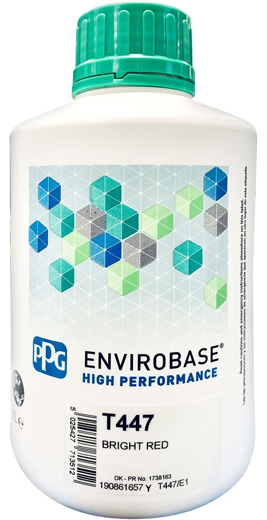 PPG T447 Bright red 1L Envirobase High Performance 