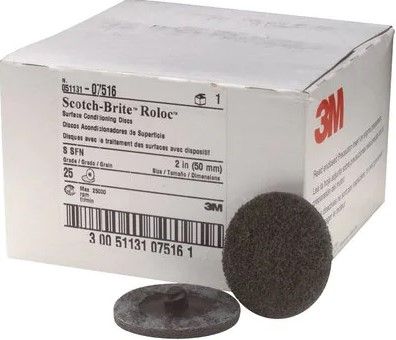 3M 07516 25 disques abrasifs Roloc 50mm SC-DR Gris S Super fin
