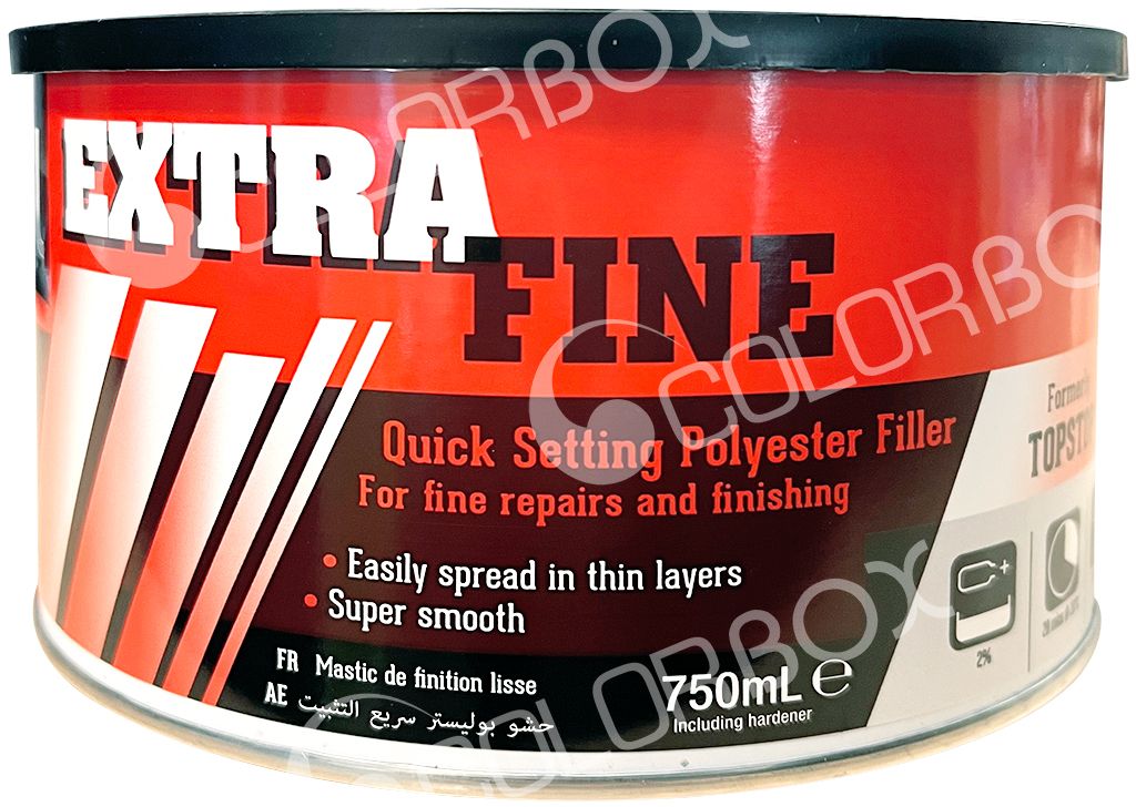 U-POL UPEF/M Mastic polyester de finition en boîte Top Stop - couleur beige  750ML