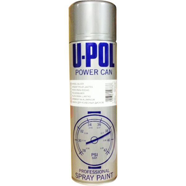 U-POL PCAS/AL Couleur argent jante aluminium aérosol Power Can 500ml