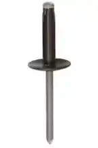 RESTAGRAF 139002 Rivet expansé tête large noir pour bouclier 4.8 x 20.5mm