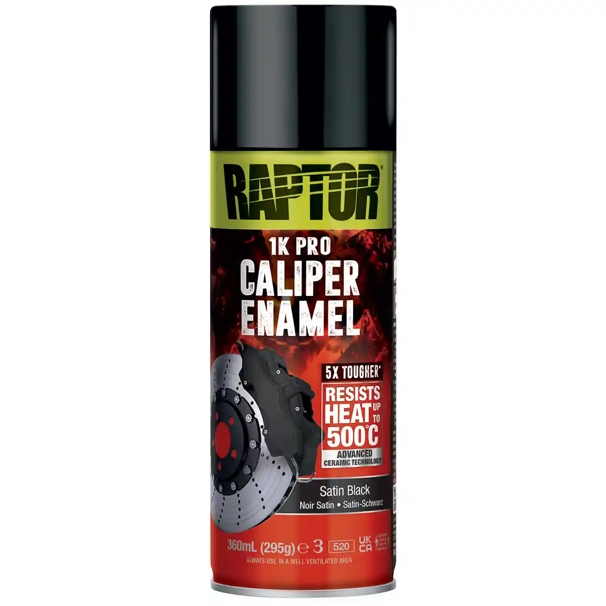 RAPTOR RCESB/AL Noir satiné - Peinture céramique RAPTOR pour étriers de freins 360ml