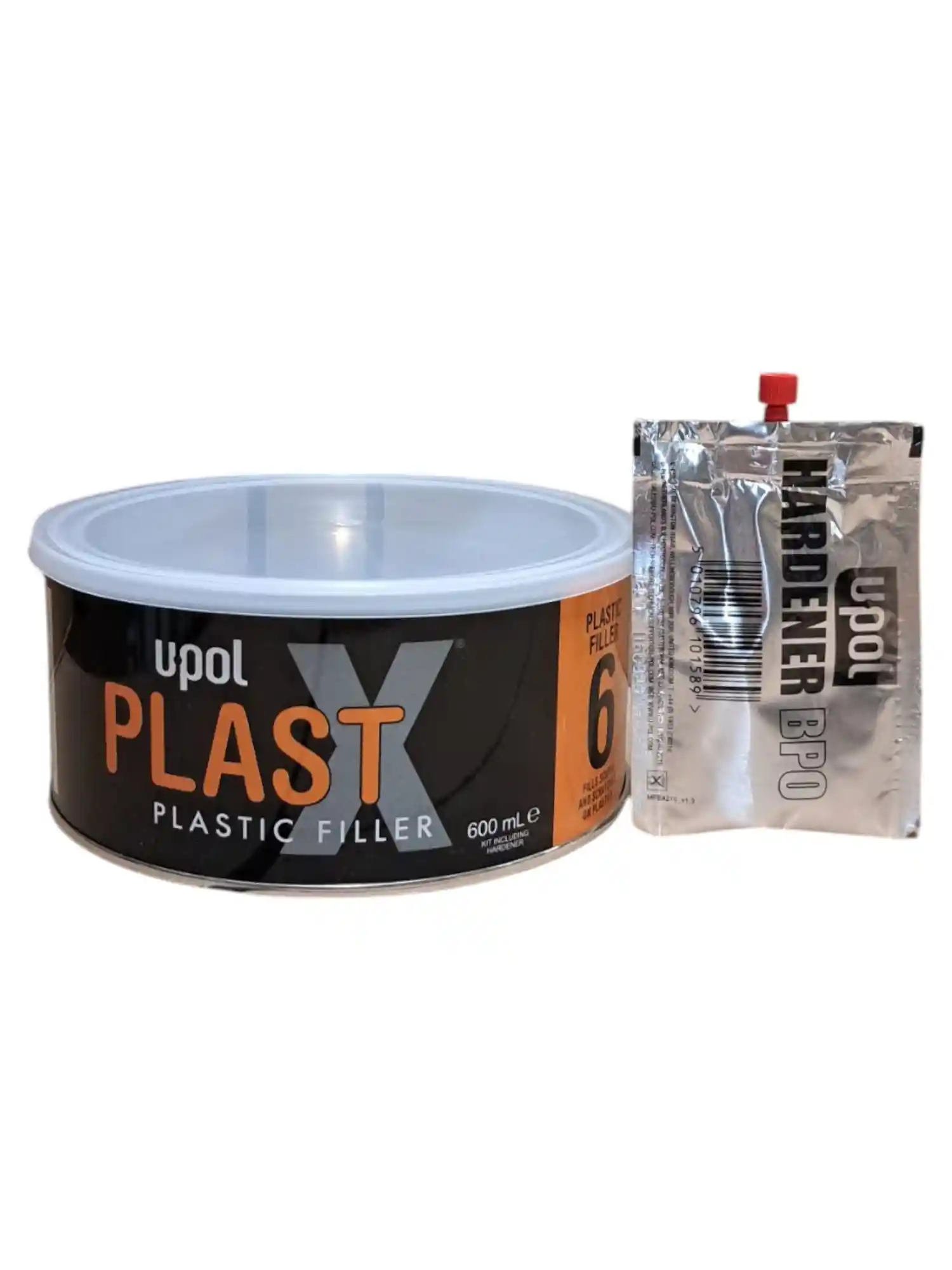 U-POL PLAS/6 PLASTX black plastic body filler 600ML