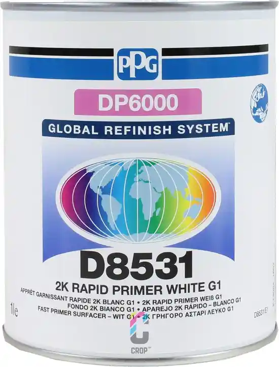 PPG D8531 Blanc G1-DP6000 apprêt 2K HP séchage air 1L
