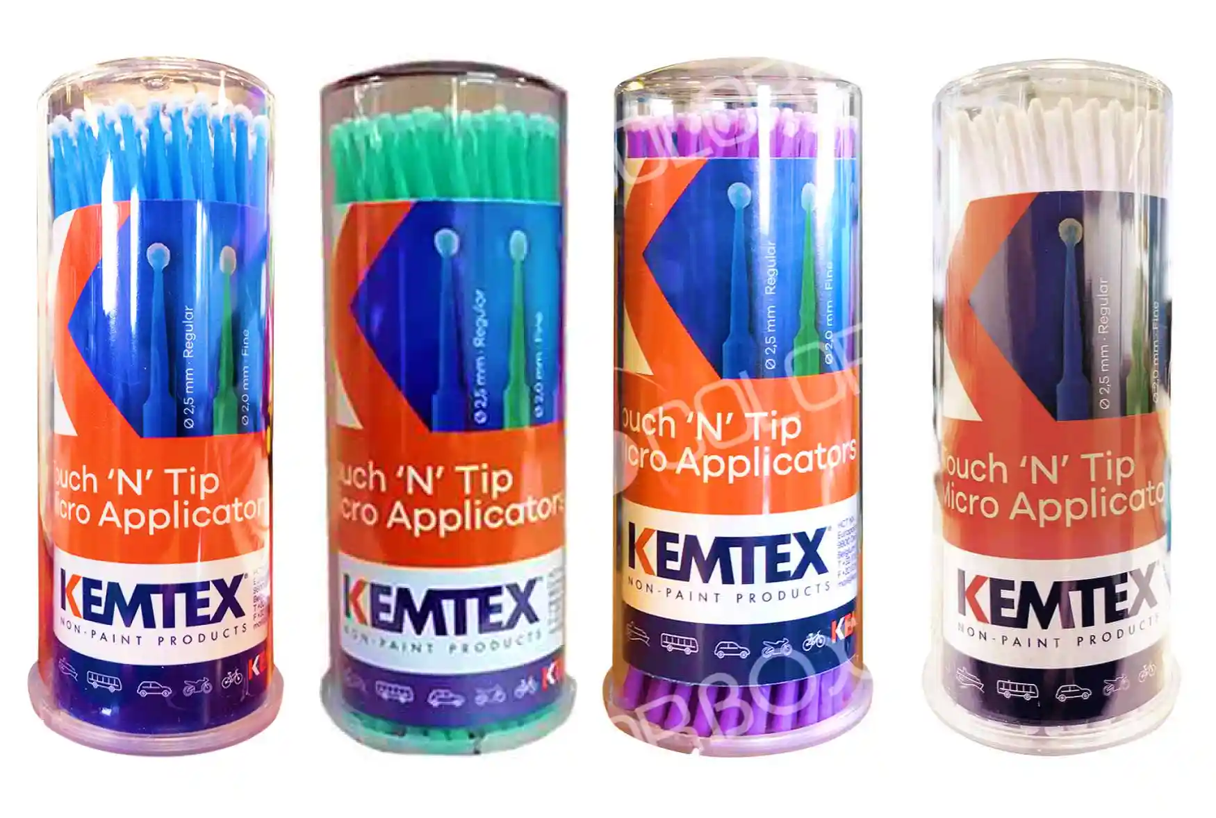 KEMTEX KIT_4_COULEURS Kit 4 couleurs pinceaux retouche