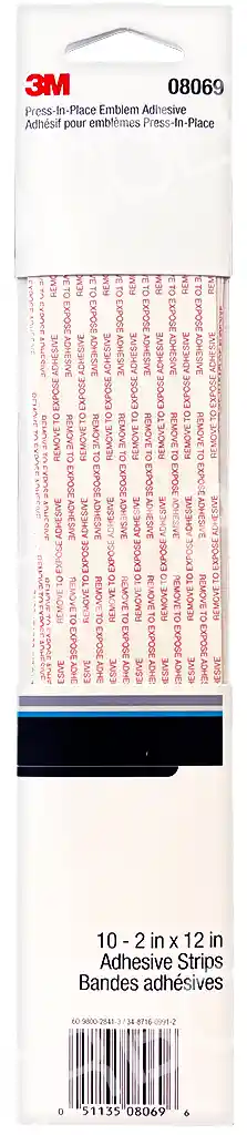 3M 08069 10 bandes adhésives pour emblêmes 50 x 300mm