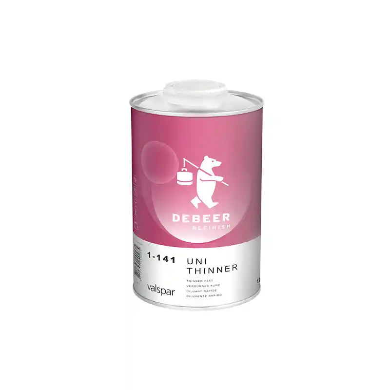 DEBEER 1-141/1 1L rapid thinner for clearcoats 8-814