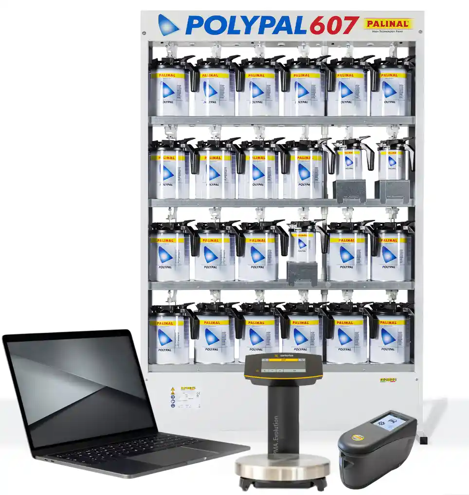 PALINAL INSTA_POLYPAL_COMP Machine Polypal + Spectro + Ordi + Balance + 20 teintes + 1 résine