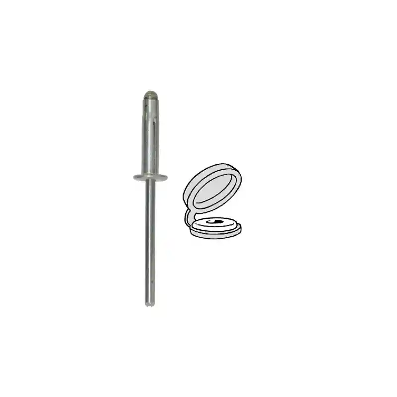 RESTAGRAF 4540 Rivet expansé 4x17.5mm avec chapo blanc pour plaque d'immatriculation