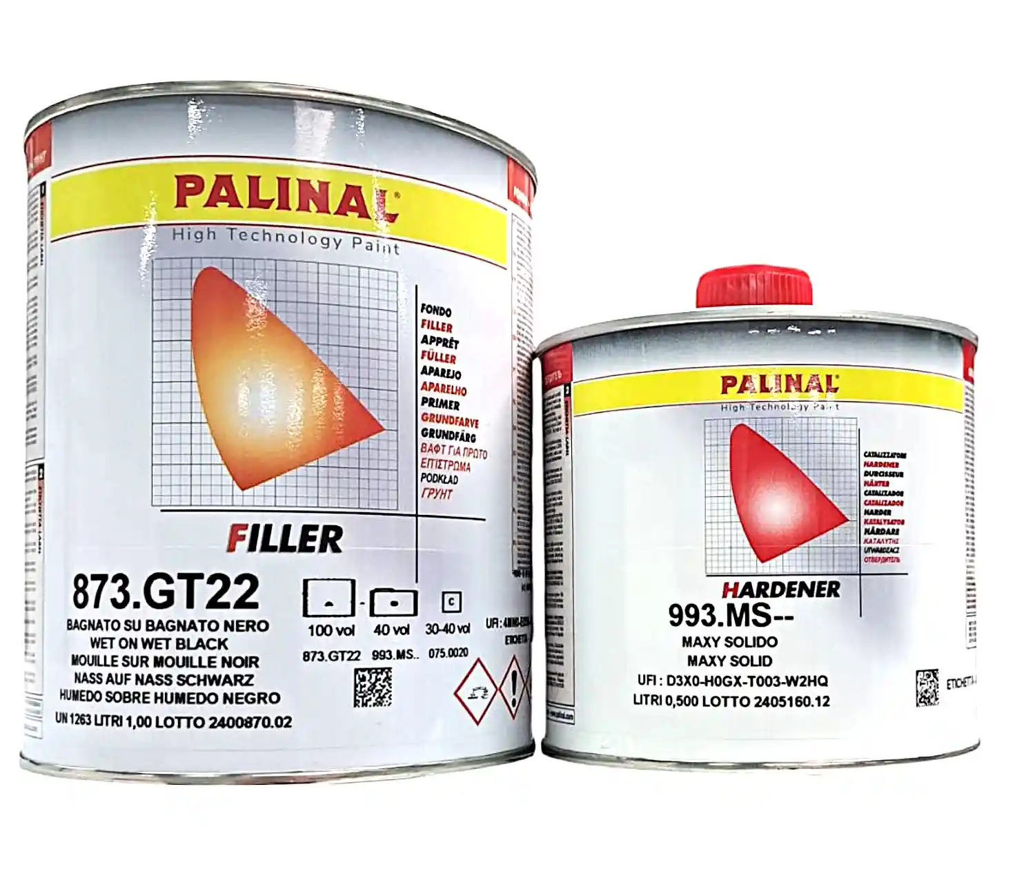 PALINAL KIT_MOUILLE_NOIR Apprêt mouillé/mouillé noir 873GT22 1L+Durcisseur standard 993MS 0.5L