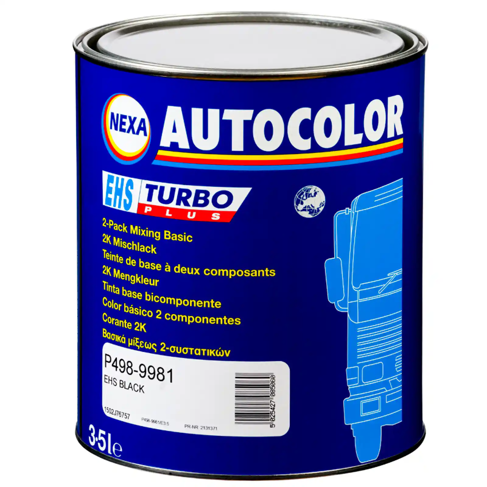 AUTOCOLOR P498-9981 Poids lourd Black EHS T+ 3.5L.