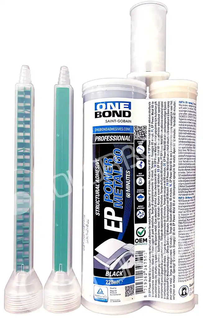 ONE BOND POWER_METAL_60_EP Epoxy glue for metal in 60 minutes - 220ml cartridge