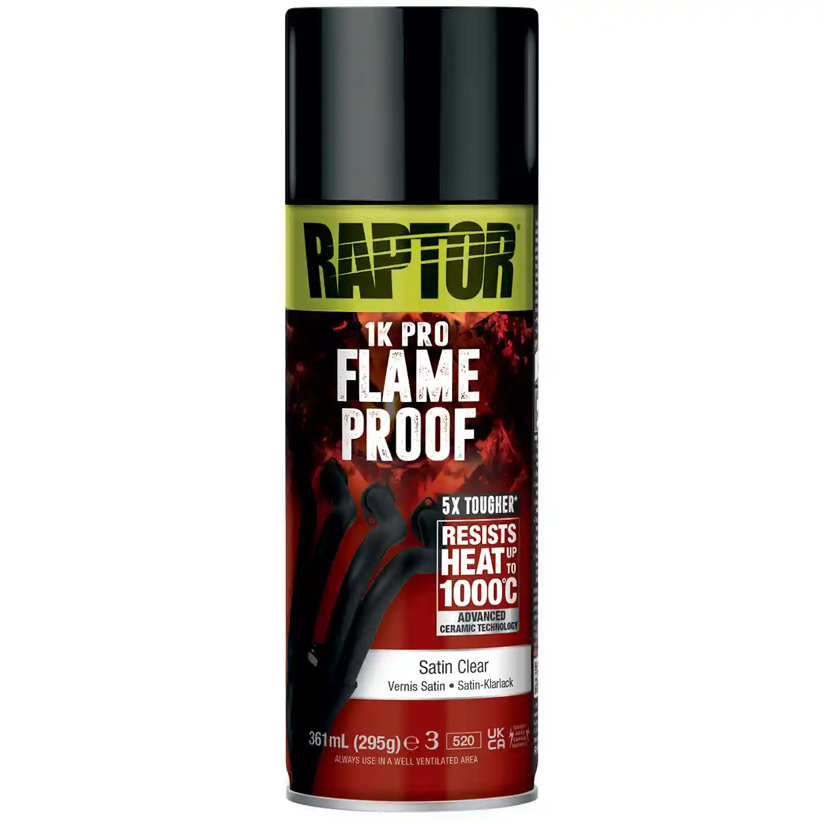 RAPTOR RFLSC/AL Vernis satiné ignifuge RAPTOR aérosol de 361ml