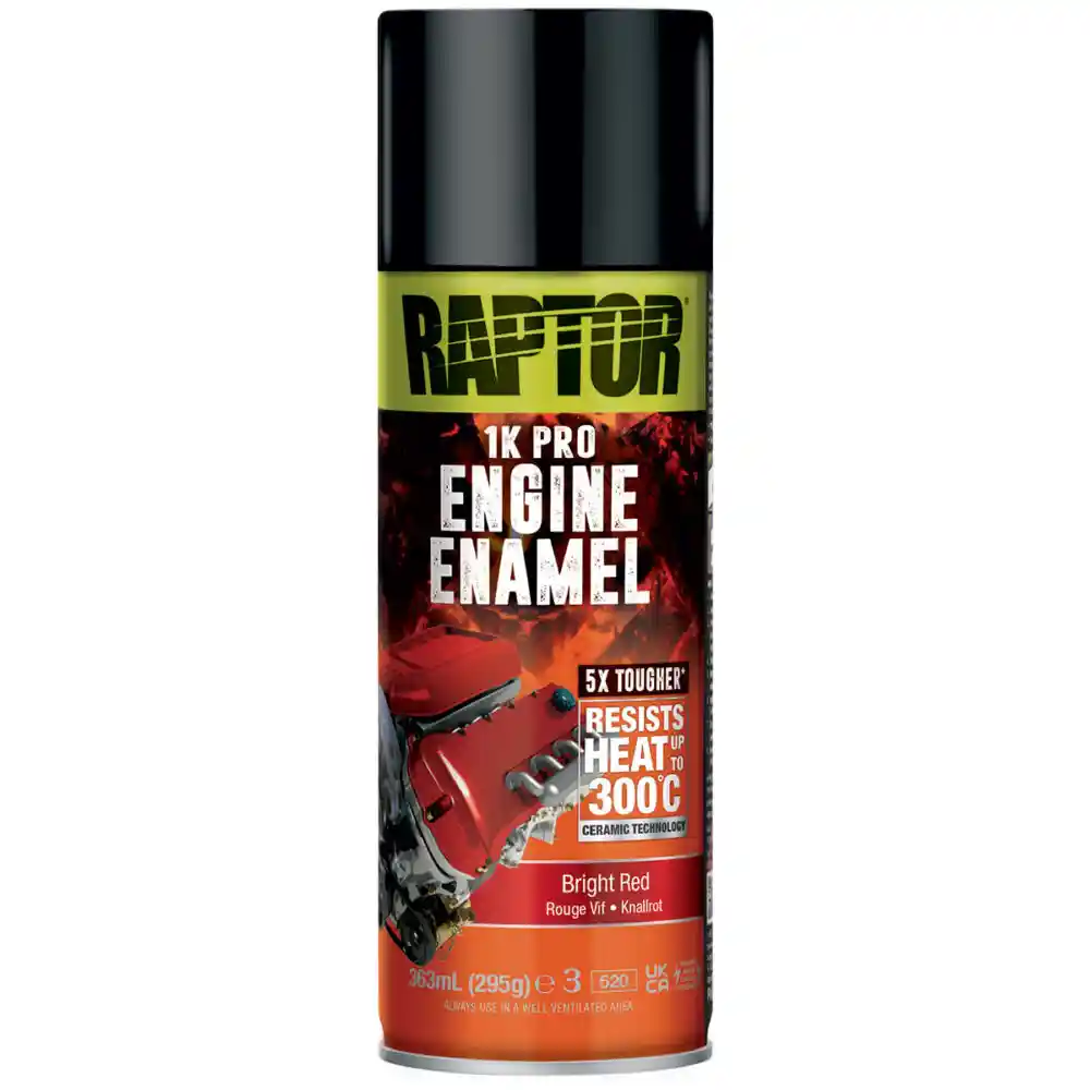 RAPTOR REEBR/AL Rouge vif - Peinture céramique RAPTOR pour bloc moteur 363ml