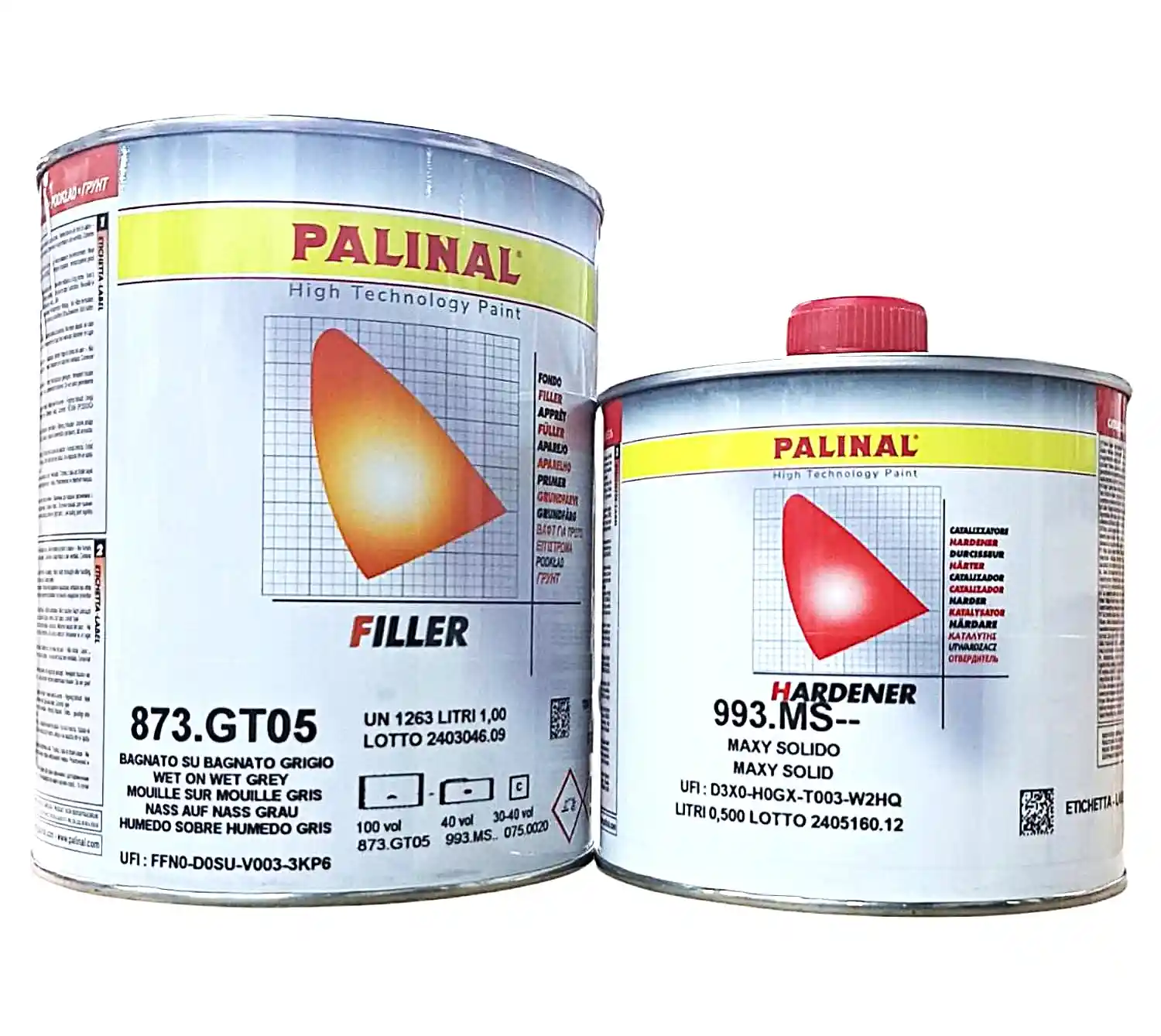 PALINAL KIT_MOUILLE_GRIS Apprêt mouillé/mouillé gris 873GT05 1L+Durcisseur standard 993MS 0.5L