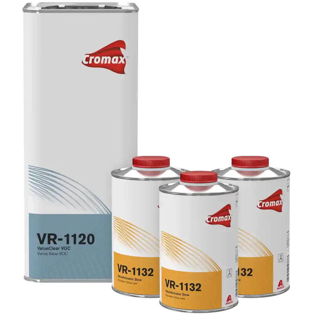 CROMAX KIT_VR1120_SLOW 1 Vernis VR1120 5L + 3 durcisseurs lent VR1132 1L