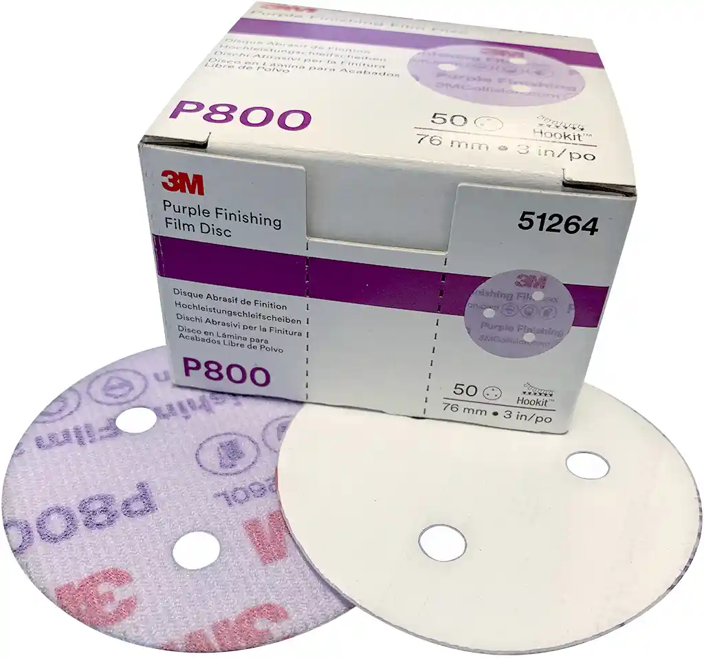 3M 51264 P800 diam 75mm 50 disques Purple Finishing 
