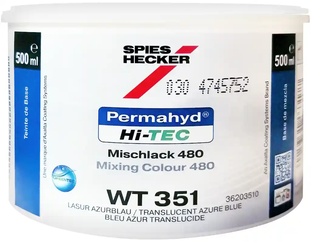 SPIES HI TEC WT351 Azure blue glaze 0.5L