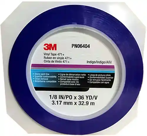 3M 06404 3mm - Ruban de décoration en vinyle 471+ bleu 