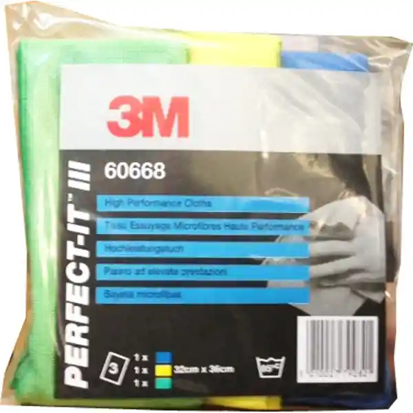 3M 60668 3 yellow-blue-green microfibre fabrics
