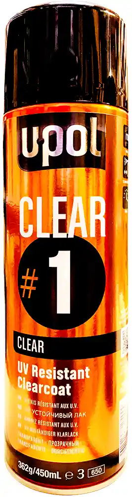 U-POL CLEAR/AL UV-resistant clearcoat spray - clear colour 450ML