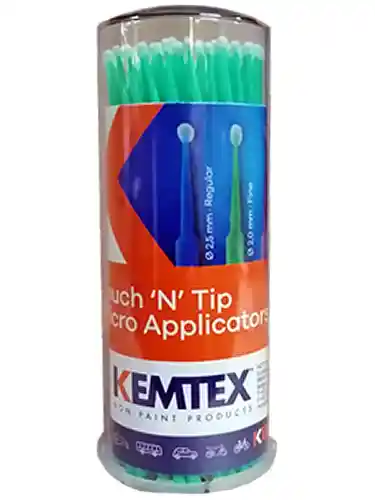 KEMTEX 13.13050-20 Diam 2.0mm- 100 pinceaux retouche jetables verts 