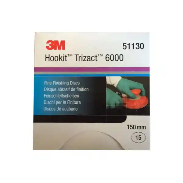 3M 51130 P6000 diam 150mm 15 Hookit Trizact discs 