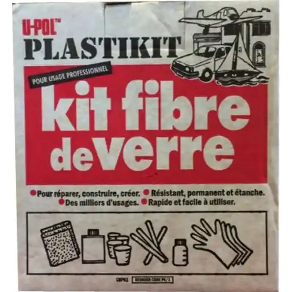U-POL PLASTIKIT Kit de réparation des plastiques durs, fibre de verre & métal 