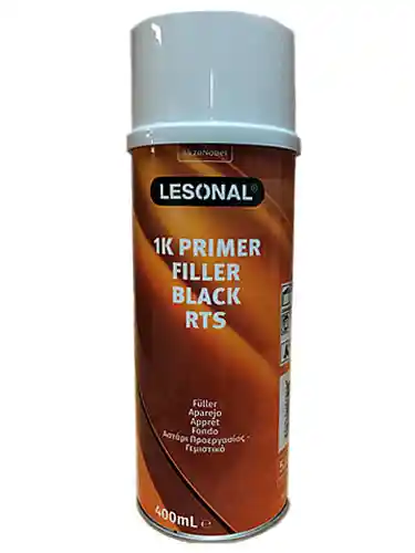 LESONAL 514205 Noir- Bombe aérosol apprêt 1K Primer filler 400 ML