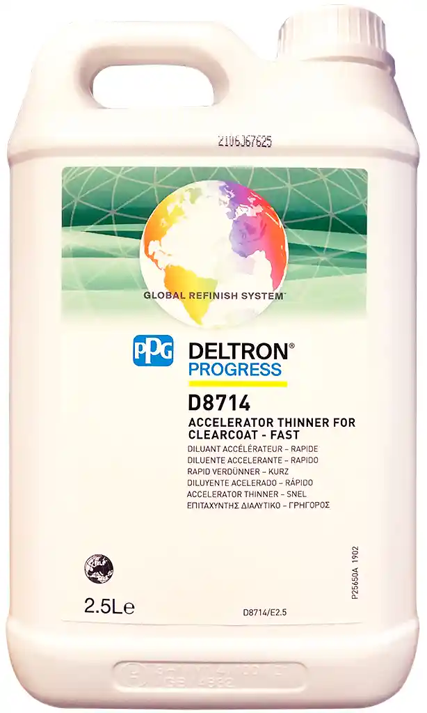 PPG D8714 Diluant accélérateur Deltron progress 2.5L pour brillant direct D6000
