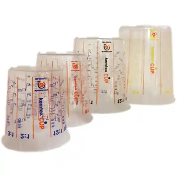 KEMTEX CUPMIX 202 graduated cups, 4 mixed sizes