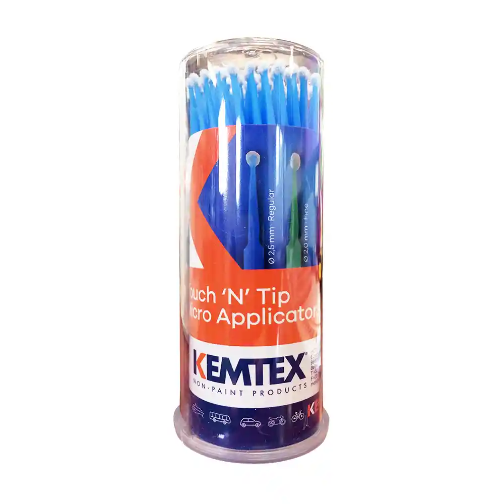 KEMTEX 13.13050-10 Diam 2.5mm- 100 pinceaux retouche jetables bleus 