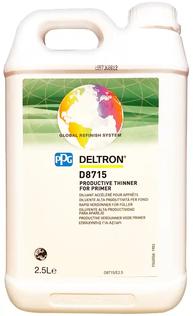 PPG D8715 Diluant Deltron progress 2.5L pour apprêt DP4000 et DP6000