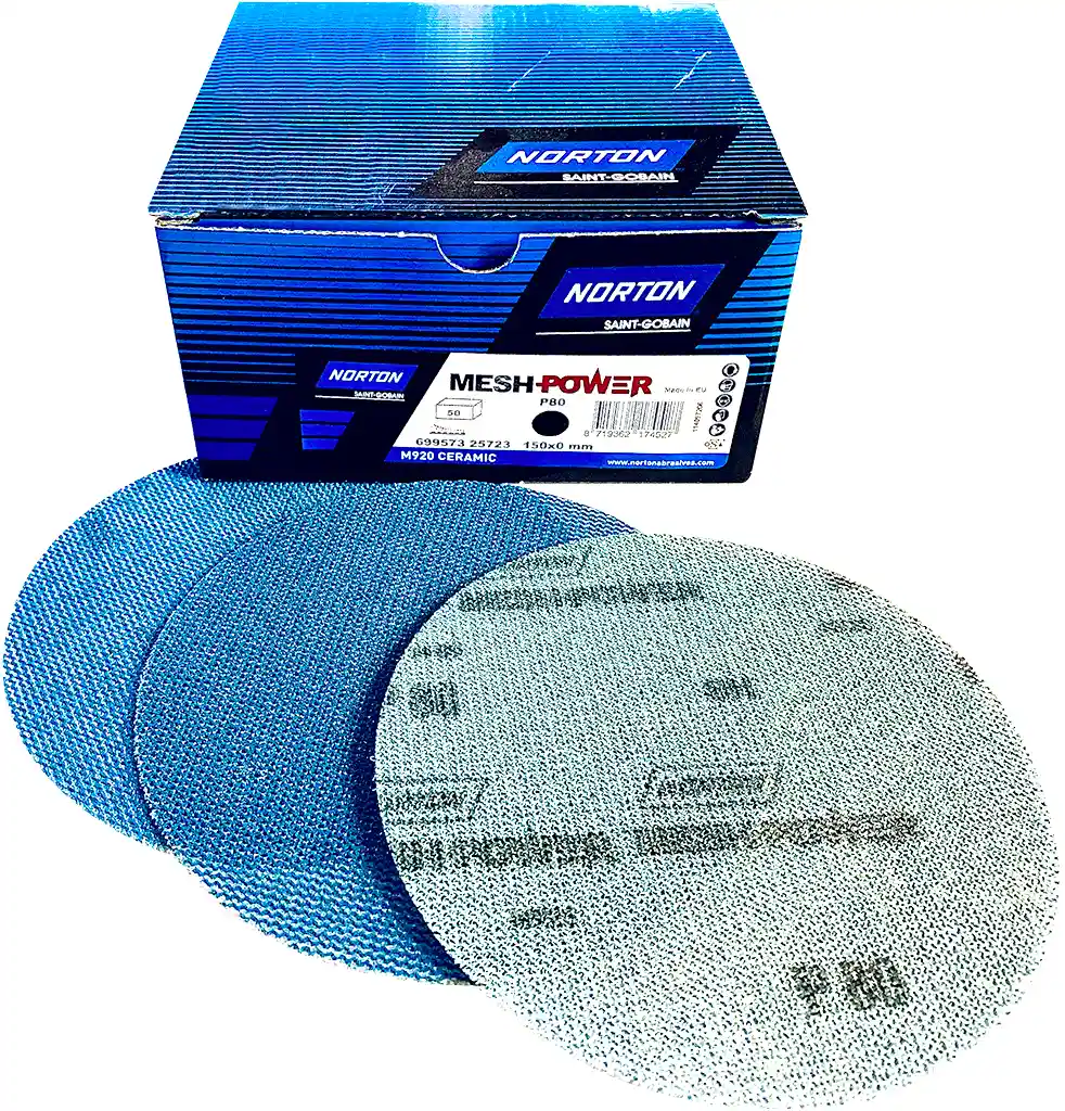 NORTON MESH_POWER80 P80 diam 150mm 50 disques céramique aspiration poussière extra !