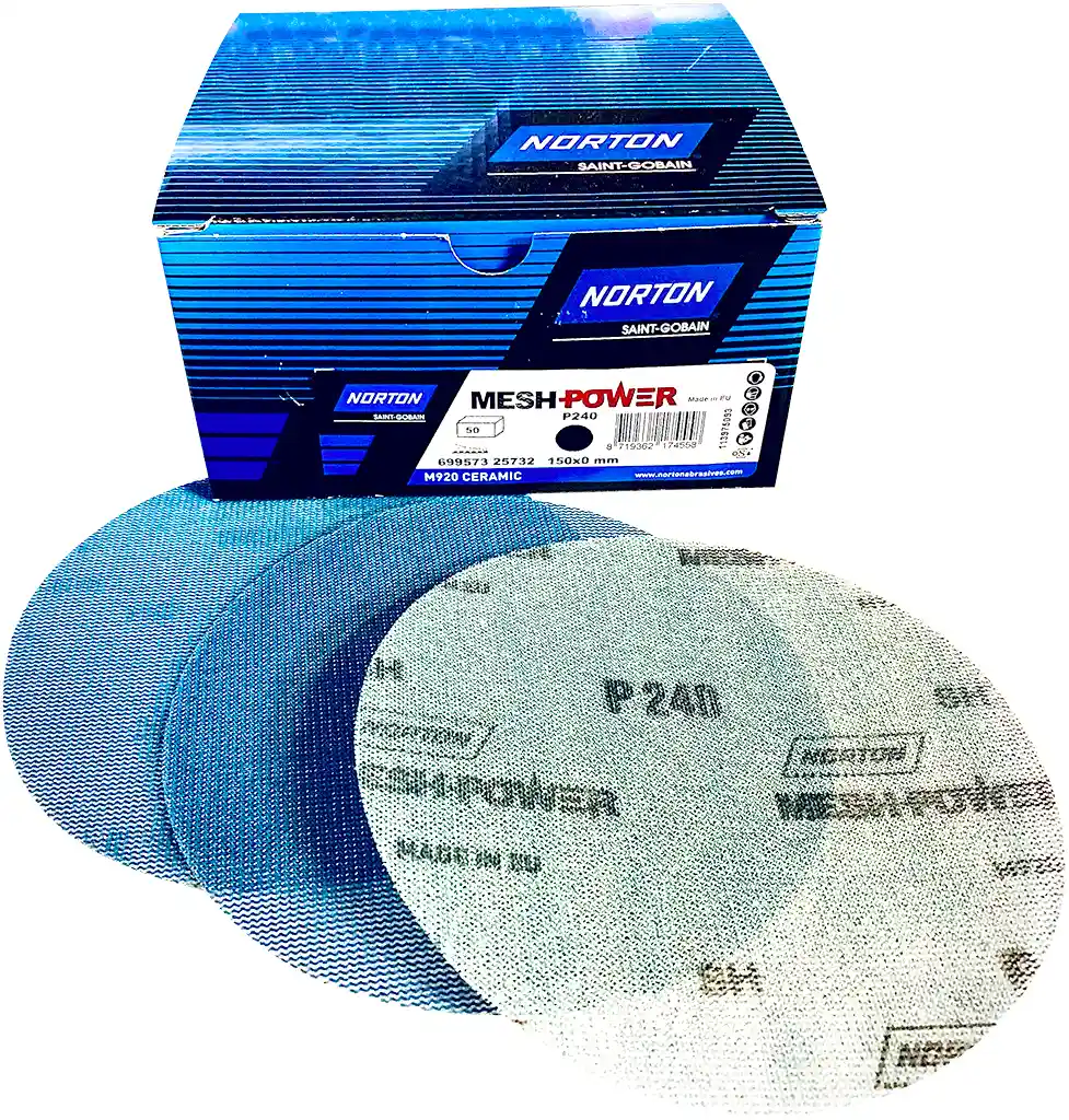 NORTON MESH_POWER240 P240 diam 150mm 50 disques céramique aspiration poussière extra !