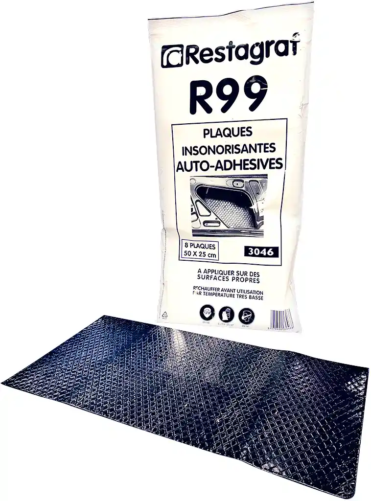 RESTAGRAF R99 8 plaques insonorisantes R99 auto adhésives 50x25cm