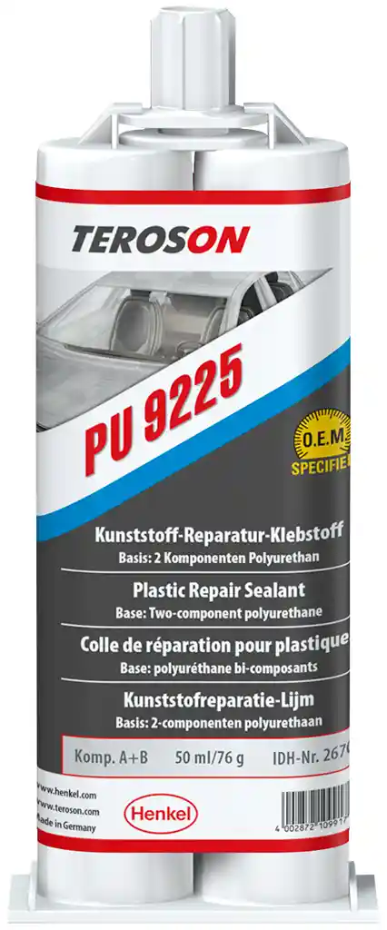 TEROSON PU9225 Colle pour réparation plastique PU gris foncé - cartouche 50ML