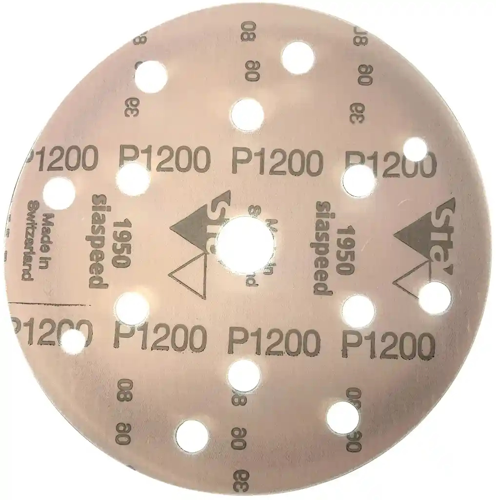 SIA ABRASIVES 7546.2948.1200 P1200 diam 150mm 50 disques SIA SPEED support film 15 trous