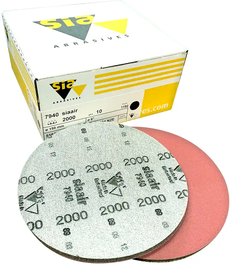 SIA ABRASIVES 5163.3687.2000 P2000 diam 150mm 10 disques finition sur mousse SIA AIR velvet