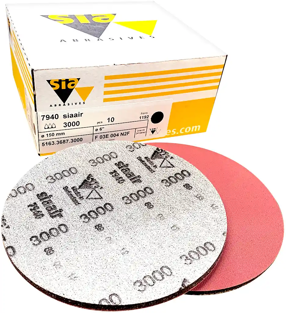 SIA ABRASIVES 5163.3687.3000 P3000 diam 150mm 10 disques finition sur mousse SIA AIR velvet 
